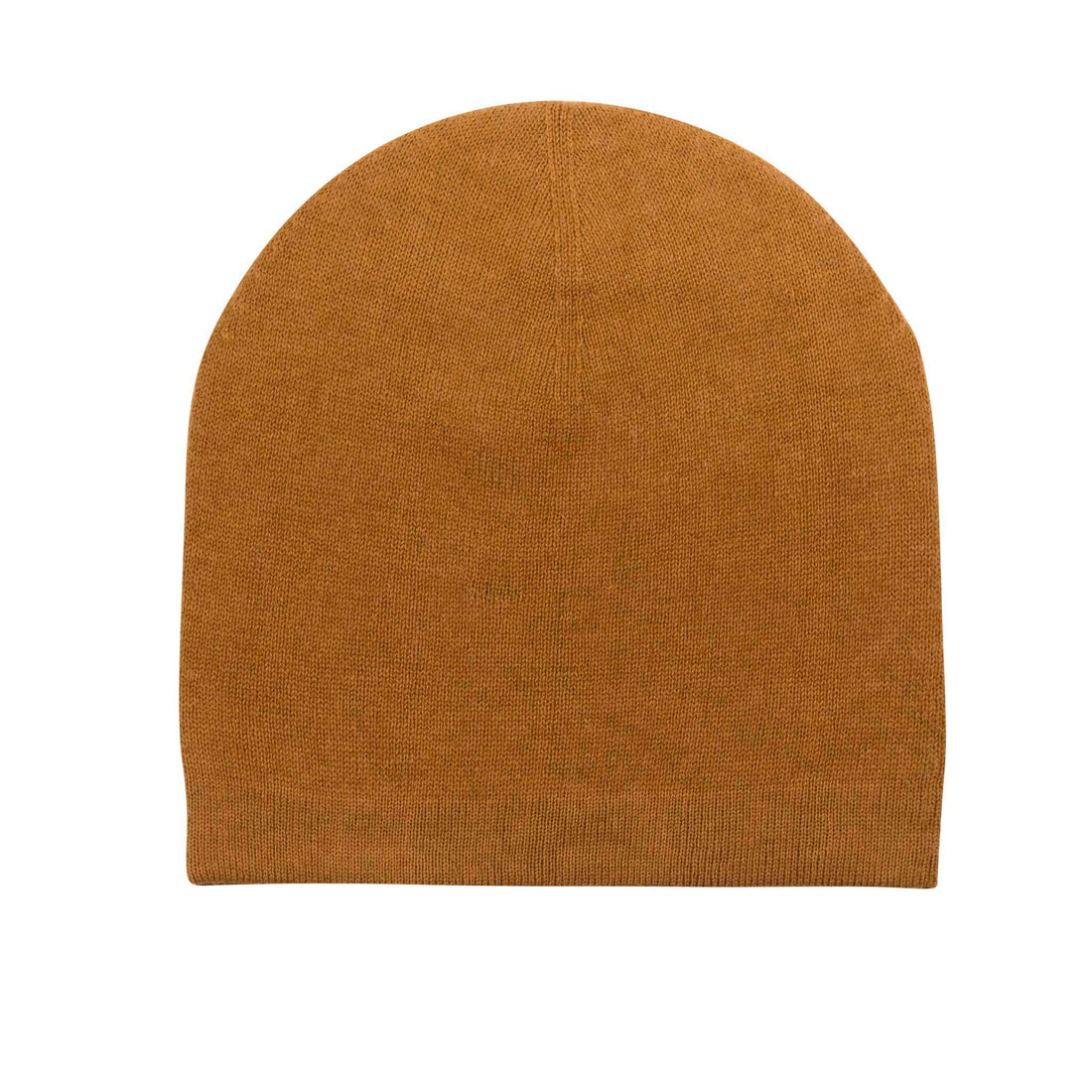 Kaschmirmütze Beanie glatt braun