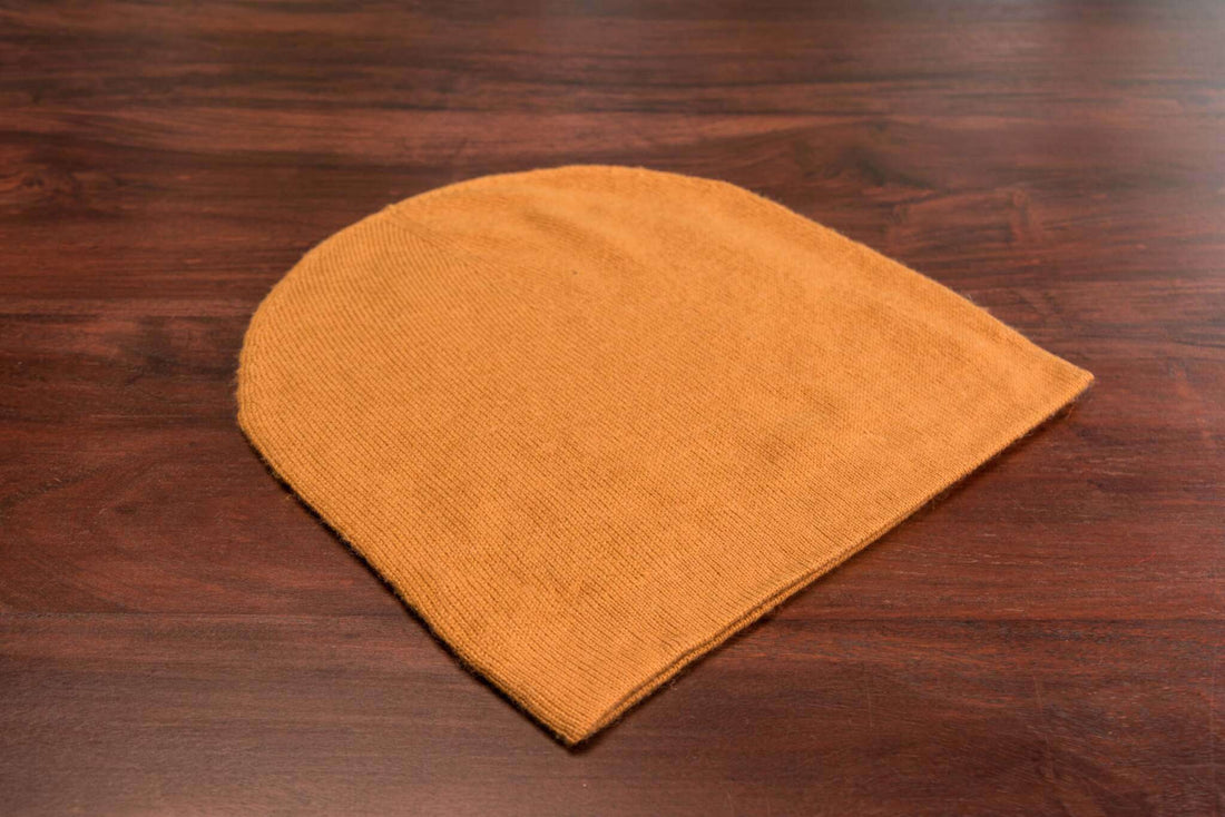 Kaschmirmütze Beanie glatt braun