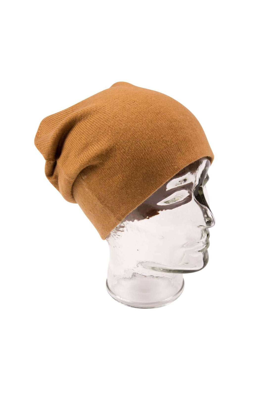 Kaschmirmütze Beanie glatt braun