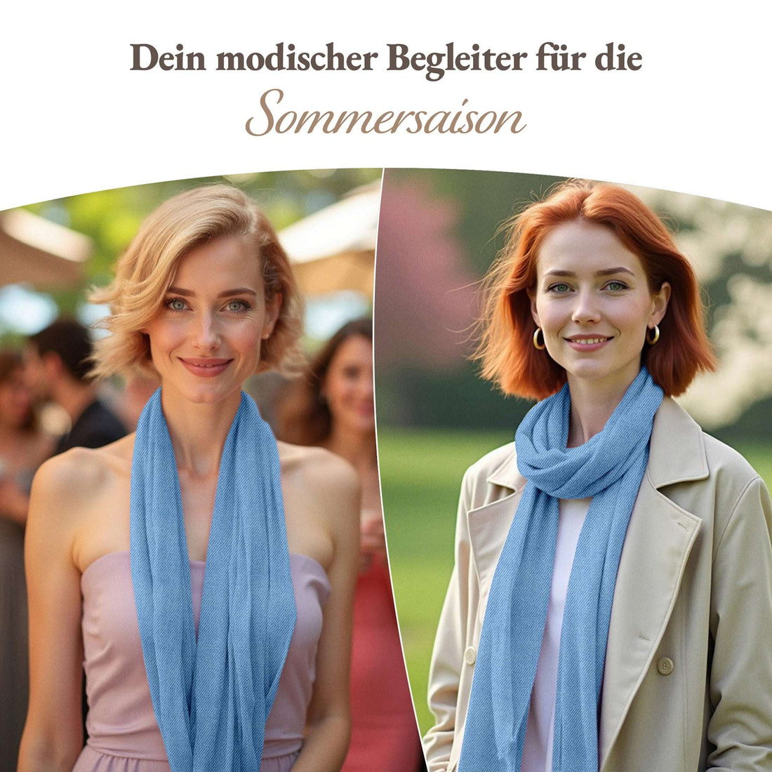 Kaschmirtuch hellblau einfarbig