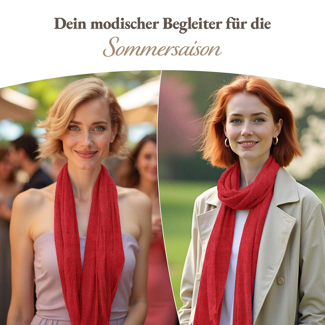 Kaschmirtuch rot einfarbig