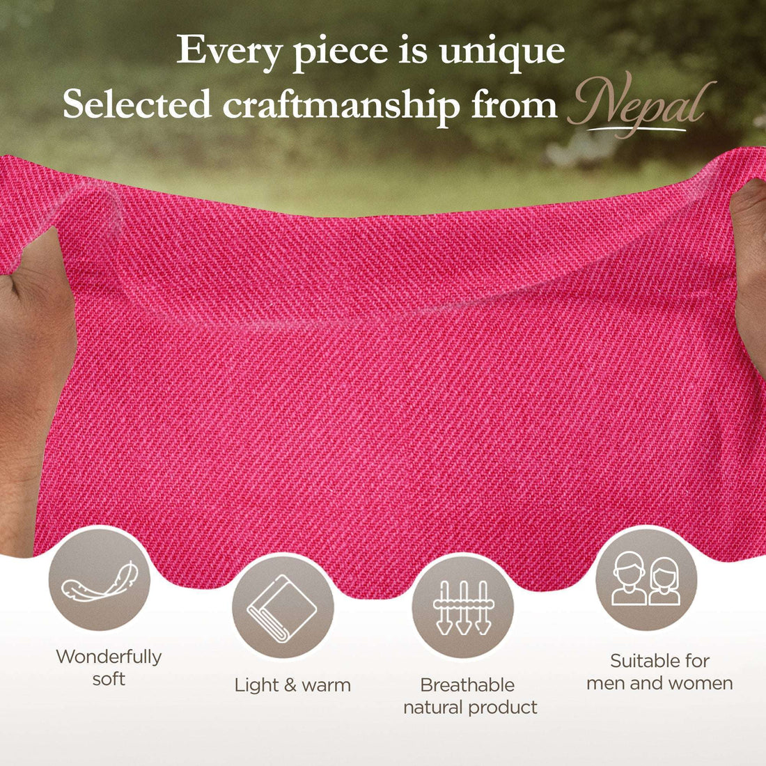 Kaschmirschal pink einfarbig