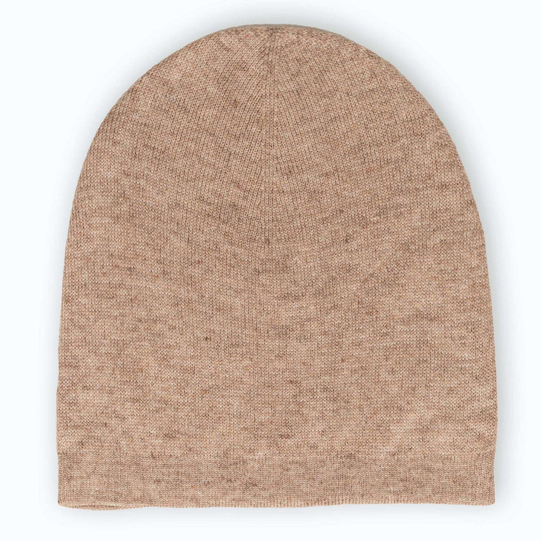 Kaschmirmütze Beanie glatt hell zimt