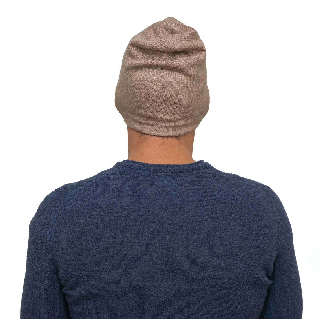 Kaschmirmütze Beanie glatt hell zimt