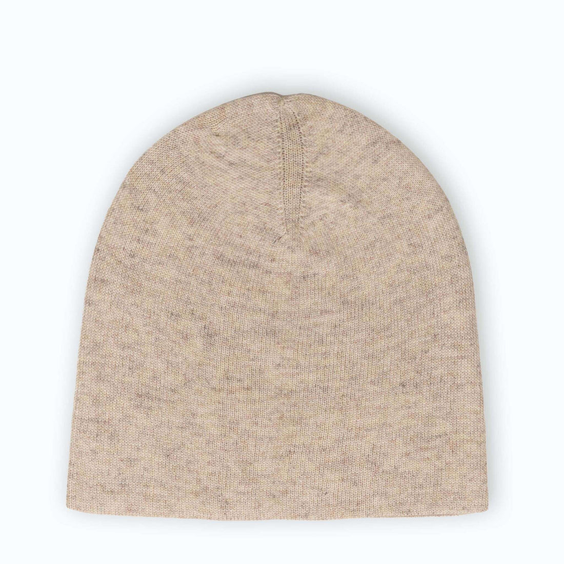 Kaschmirmütze Beanie glatt beige