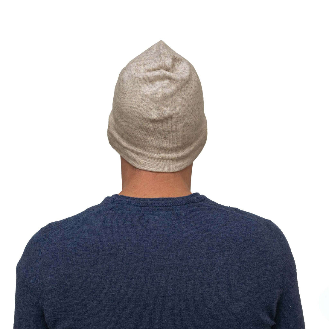 Kaschmirmütze Beanie glatt beige