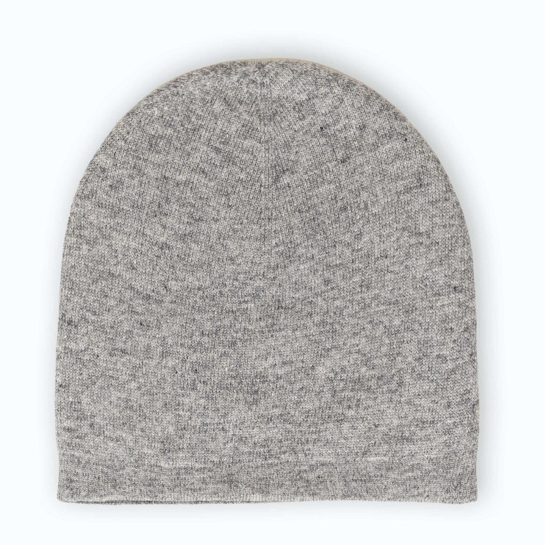 Kaschmirmütze Beanie glatt grau